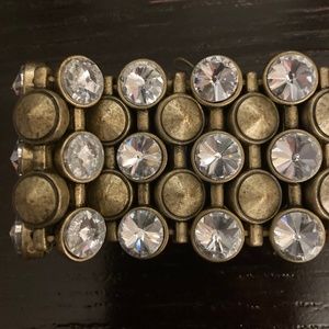 Sexy Bronze Bracelet with Crystals